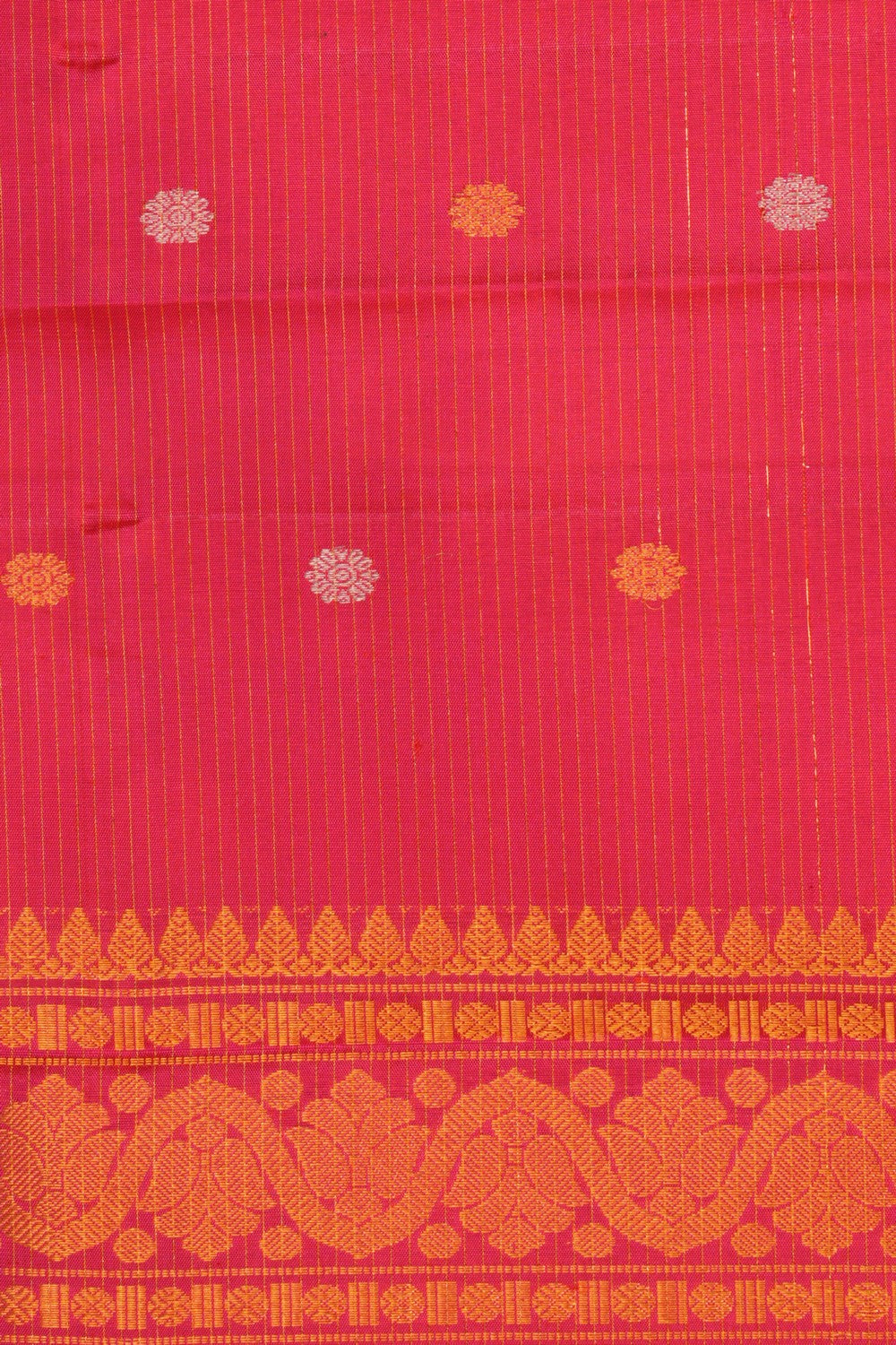 Kalanjali Gadwal Silk Pink Dupatta - view 2