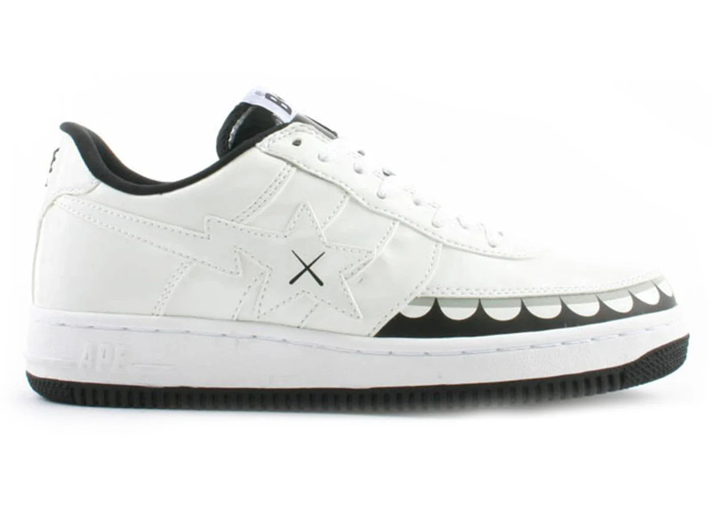 A Bathing Ape Bape Sta Low KAWS Chompers White