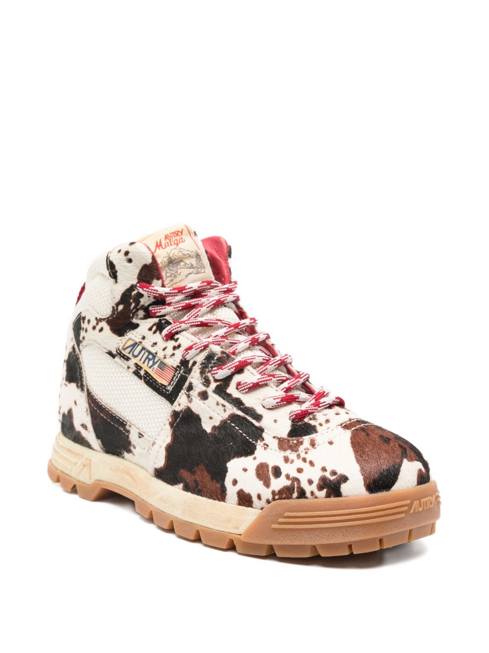 Autry MARSHMALLOW AND BROWN HORSE-EFFECT MALGA Sneakers - view 2