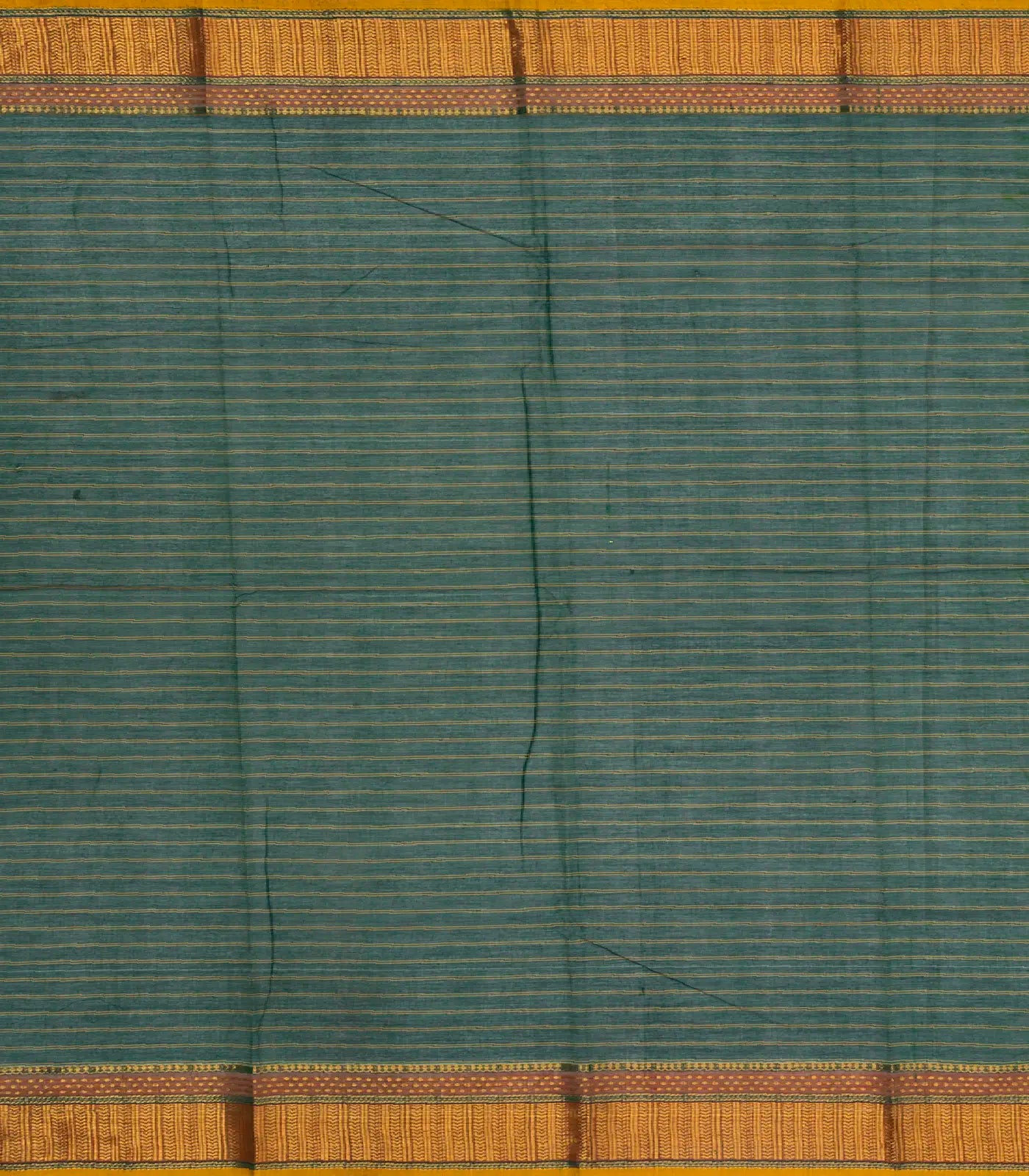 RmKV Green Handloom Chettinad Cotton Saree With Checks - view 4