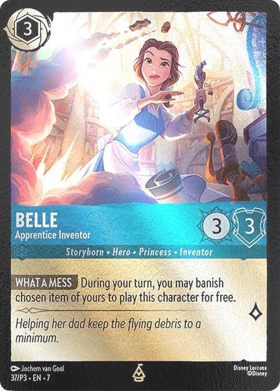 P3 disney lorcana – Belle - Apprentice Inventor - 37/P3 [Disney Lorcana Promo Cards] [Cold Foil]