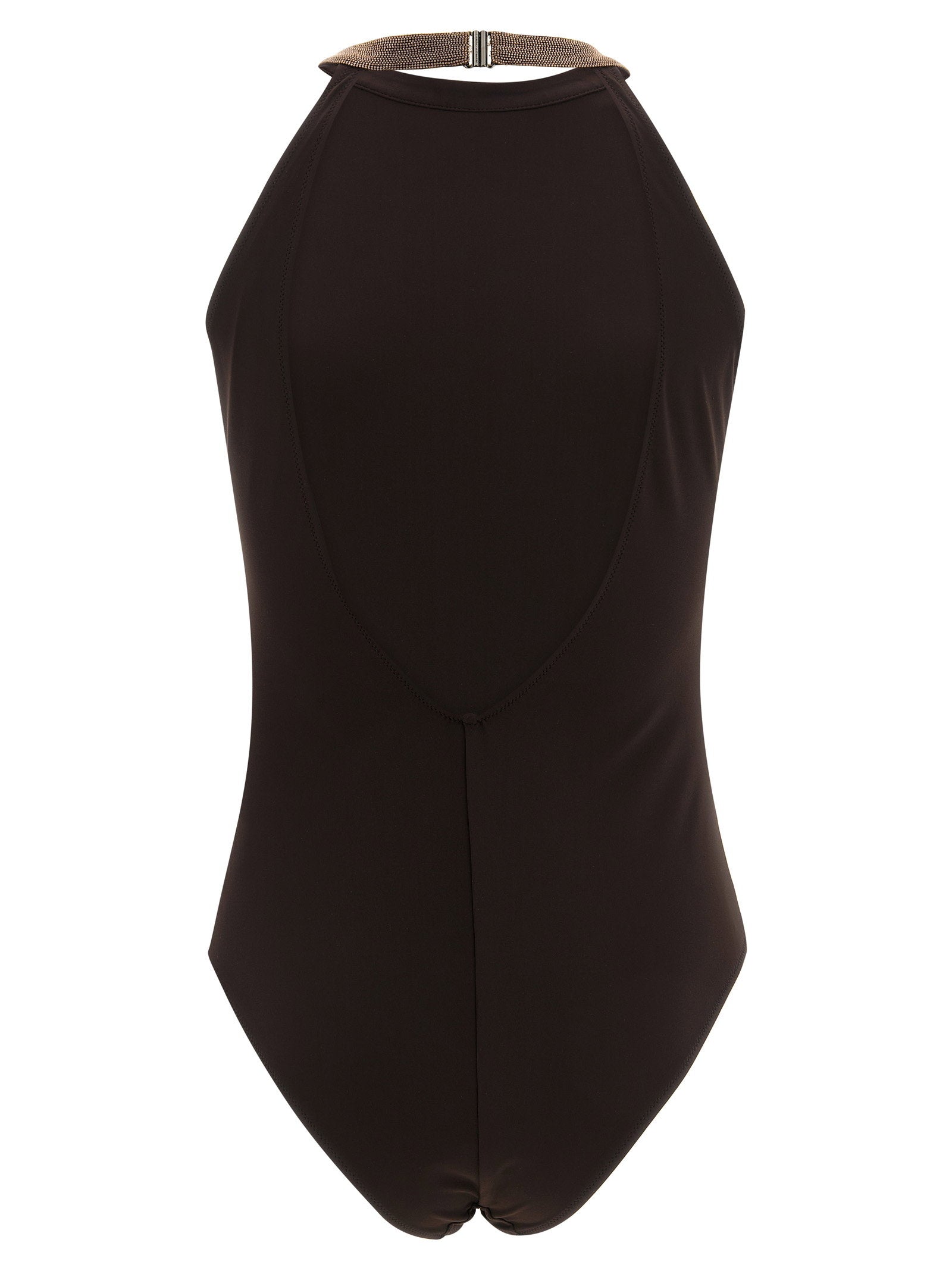 Brunello Cucinelli Precious Collar One-piece Swimsuit - view 2