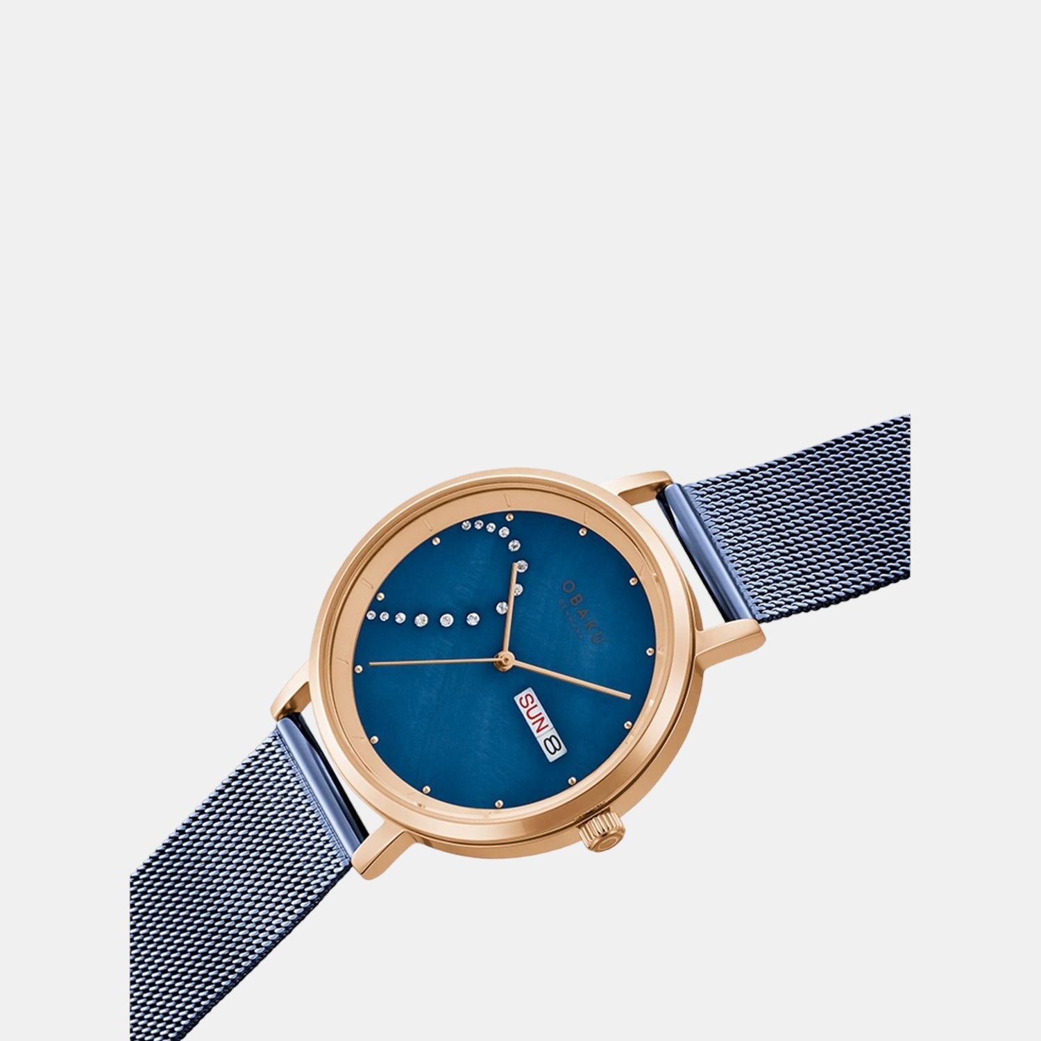 Obaku Brink Men Quartz Blue Dial Analog Stainless Steel Watch V248GHVLML - view 4