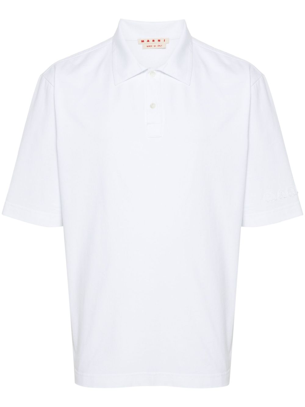 Marni logo-patch polo shirt – Cotton 100%