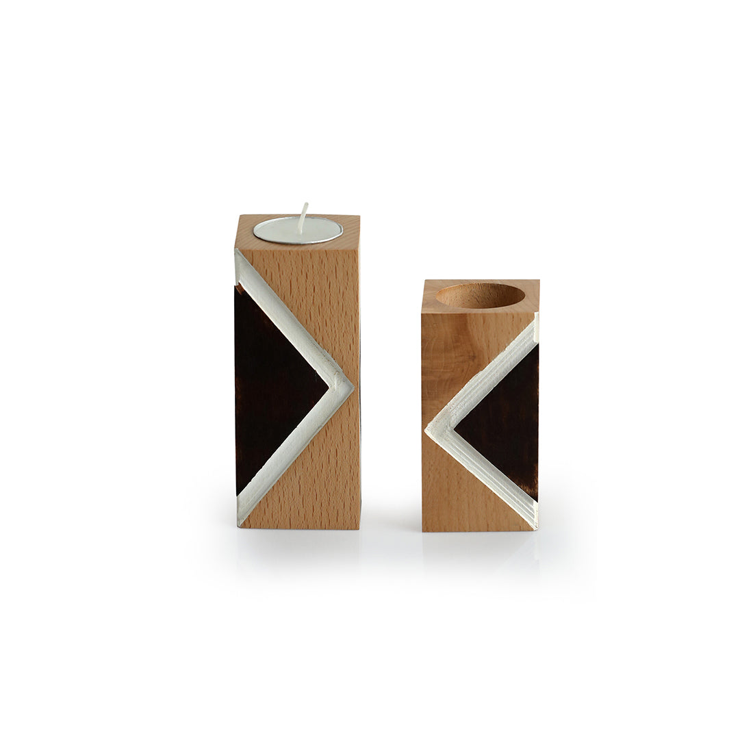EXCLUSIVELANE 'Jugnu Rhombus' Tea Light Holder (Set of 2) - view 3