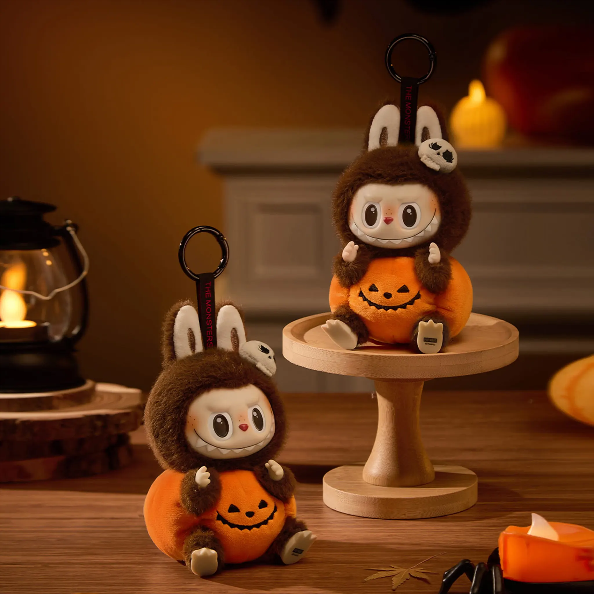 Pop Mart The Monsters Labubu Happy Halloween Party Series-Sitting Pumpkin Vinyl Plush Pendant (Single) - view 4