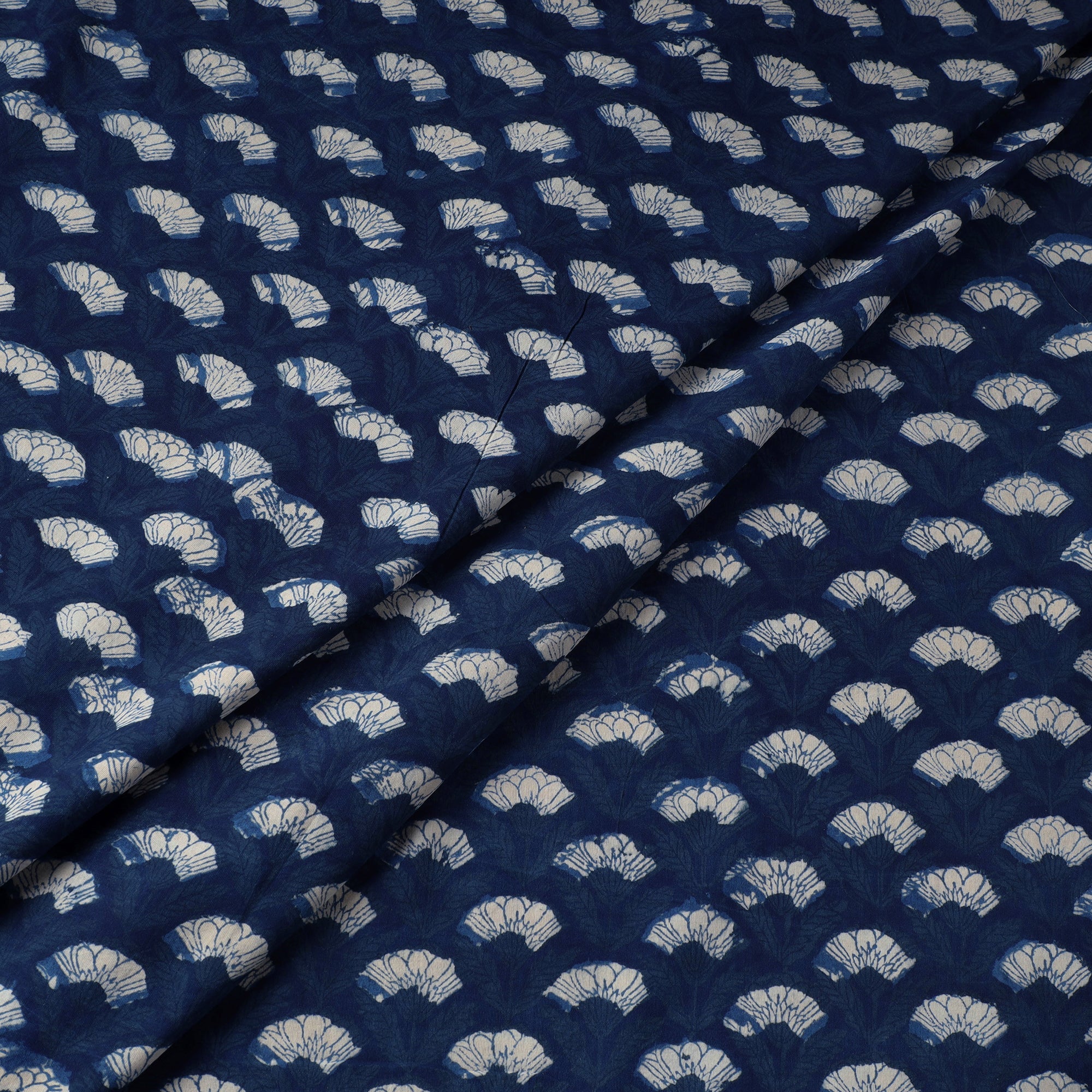 BAGRU DABU PRINTS Blue - Dabu Bagru Block Print Cotton Fabric - view 2