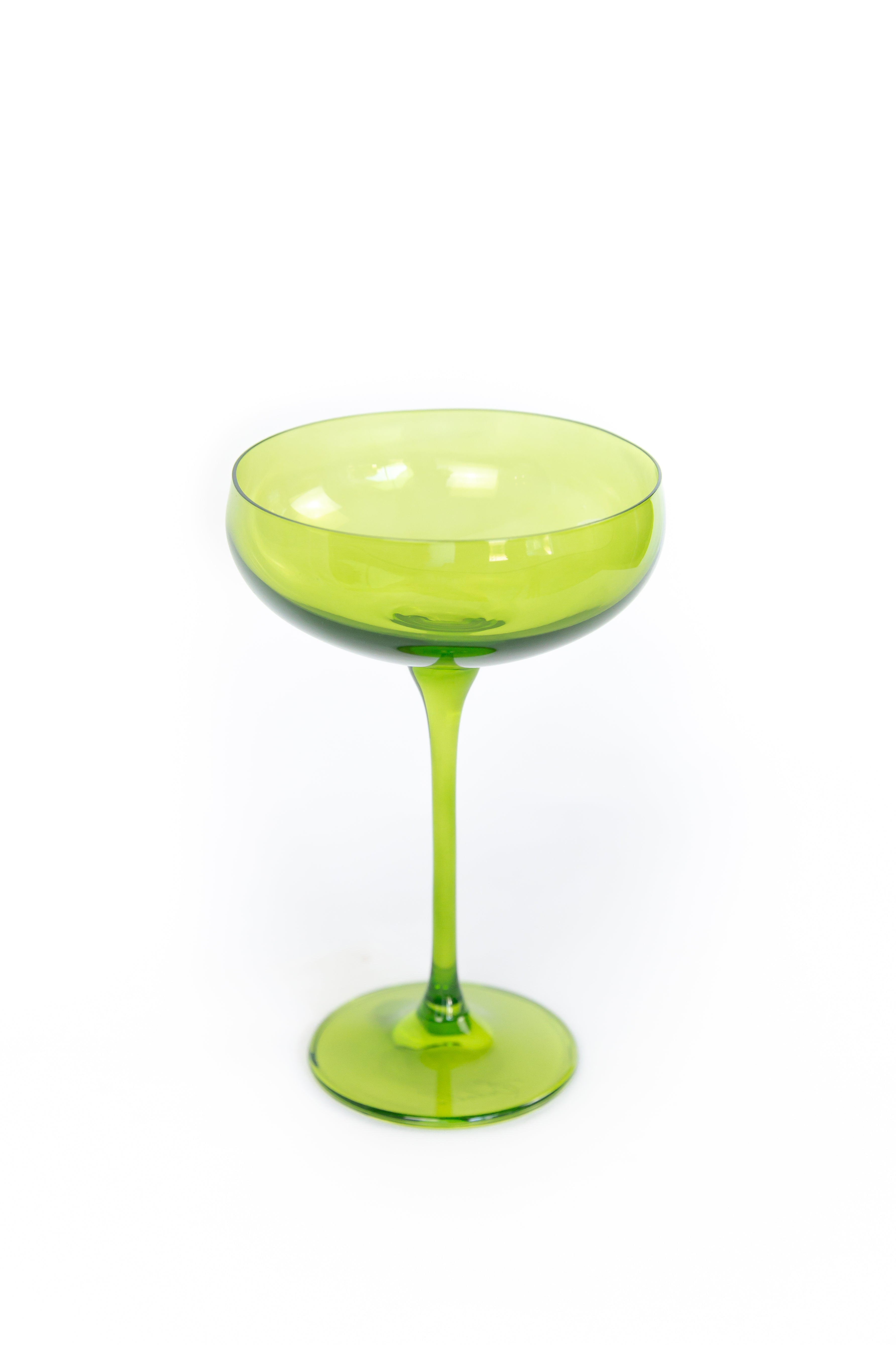Estelle Colored Glass Estelle Colored Champagne Coupe Stemware - Set of 6 {Forest Green} - view 7