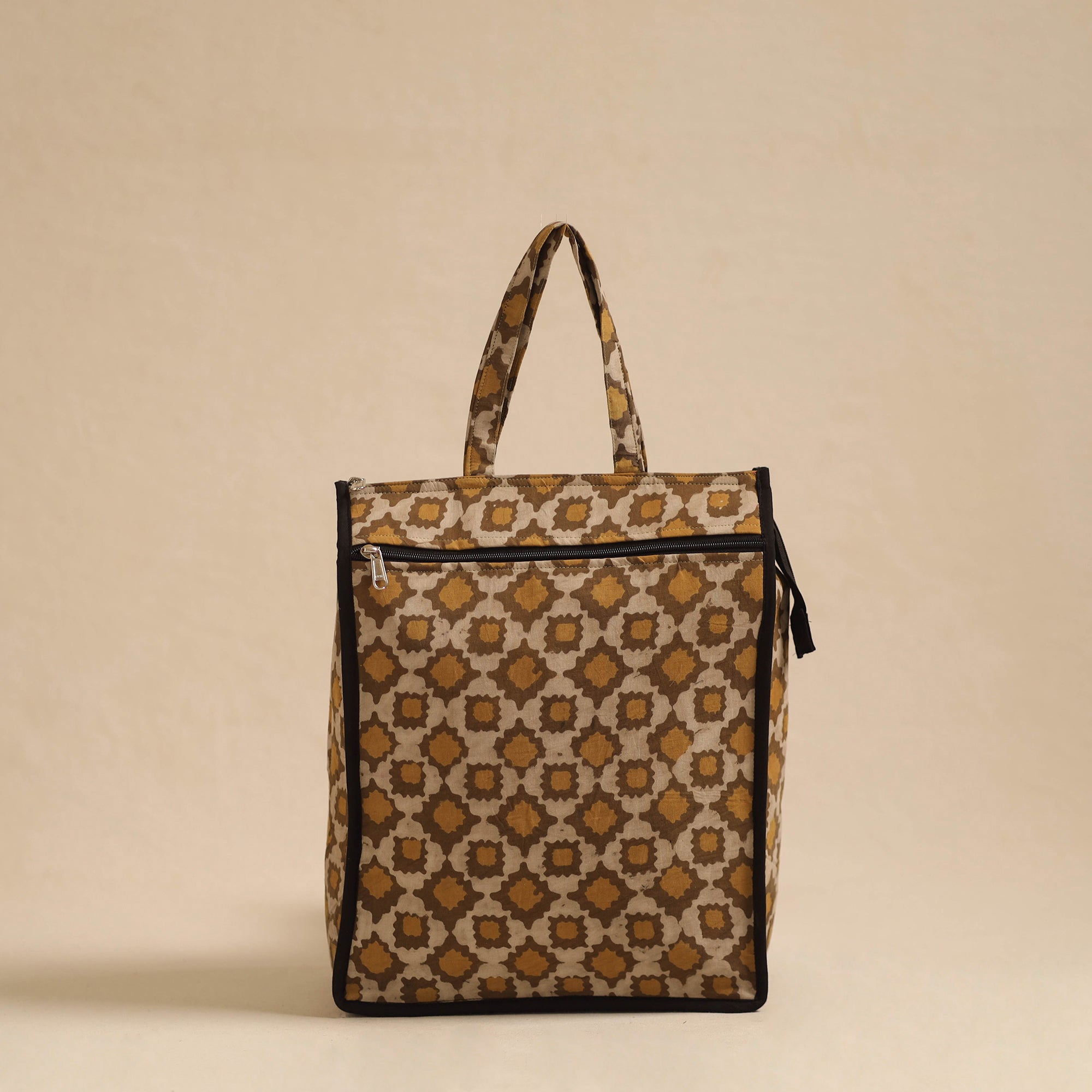 NOORI BAZAR Brown - Handcrafted Cotton Shopping Hand Bag 19