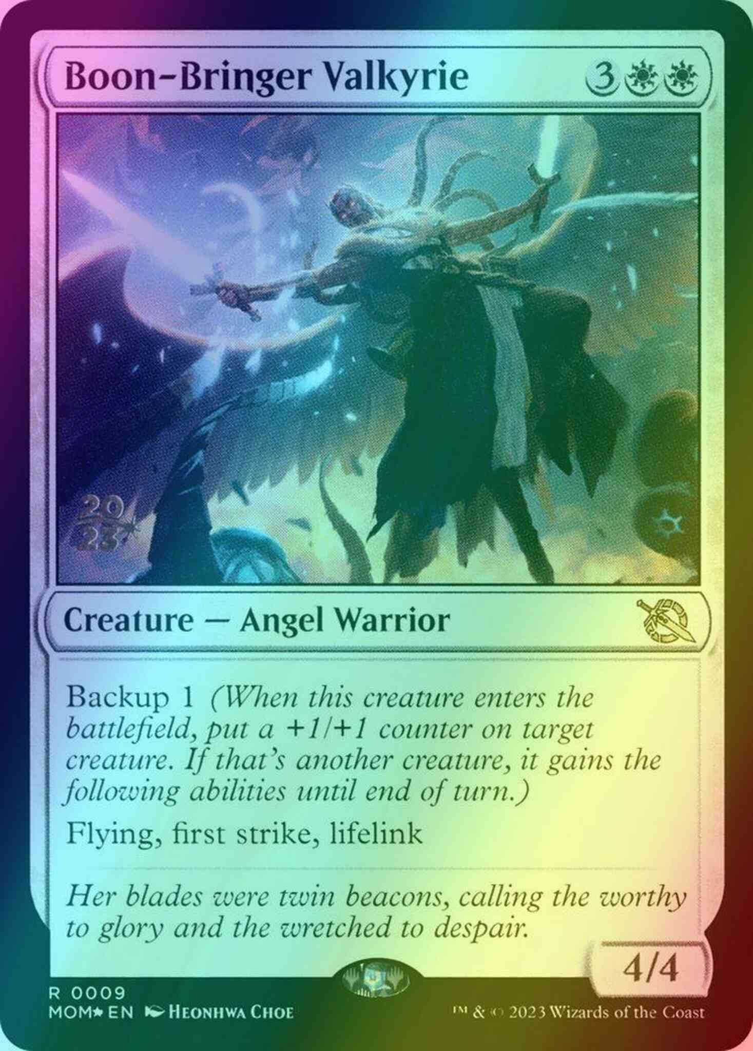 Boon-bringer valkyrie 9s – Magic Boon-Bringer Valkyrie [9s] [Prerelease] [March of the Machine: Promos] [Foil]