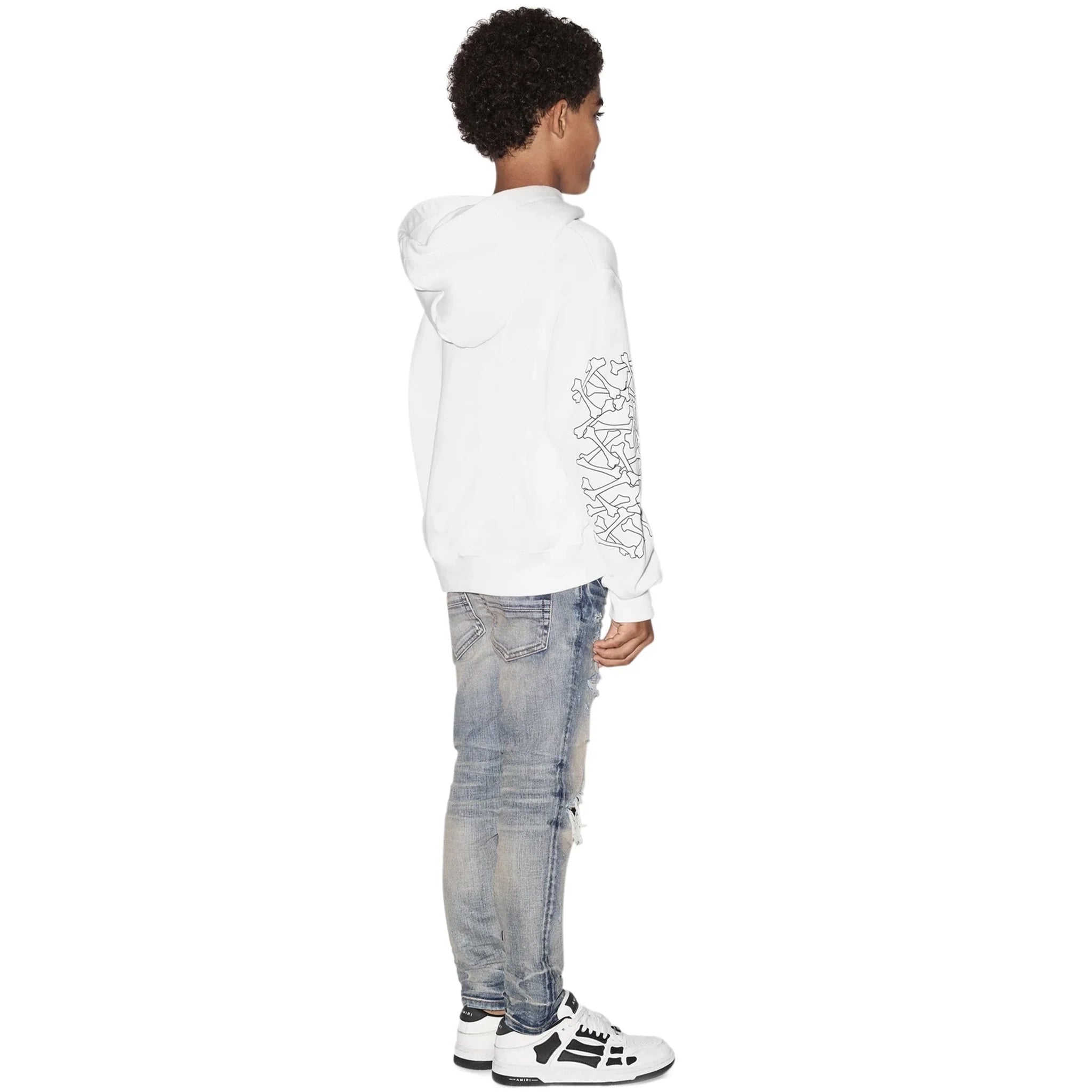 Amiri Kids Bones White Hoodie - view 2