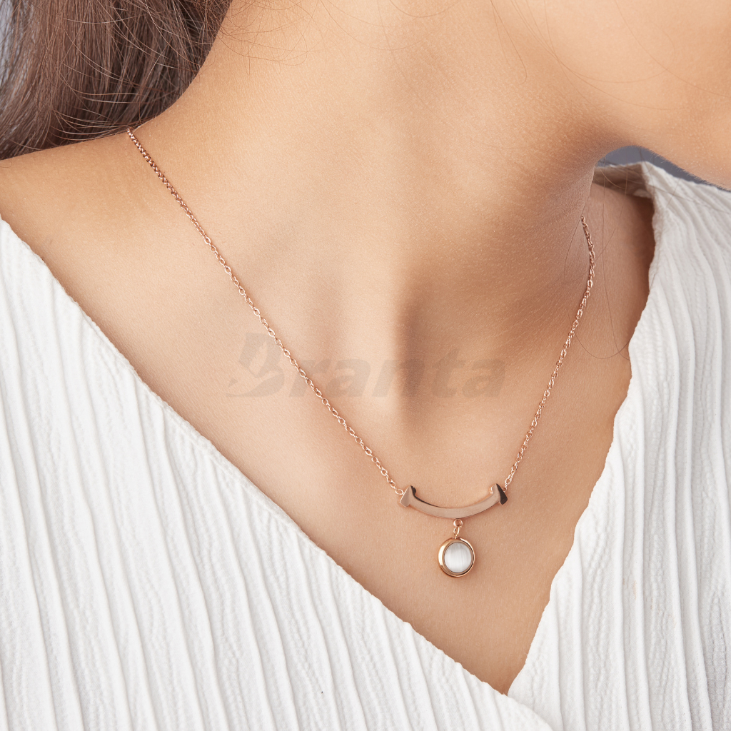 Branta Whispering Pendant Rose Gold Necklace For Women