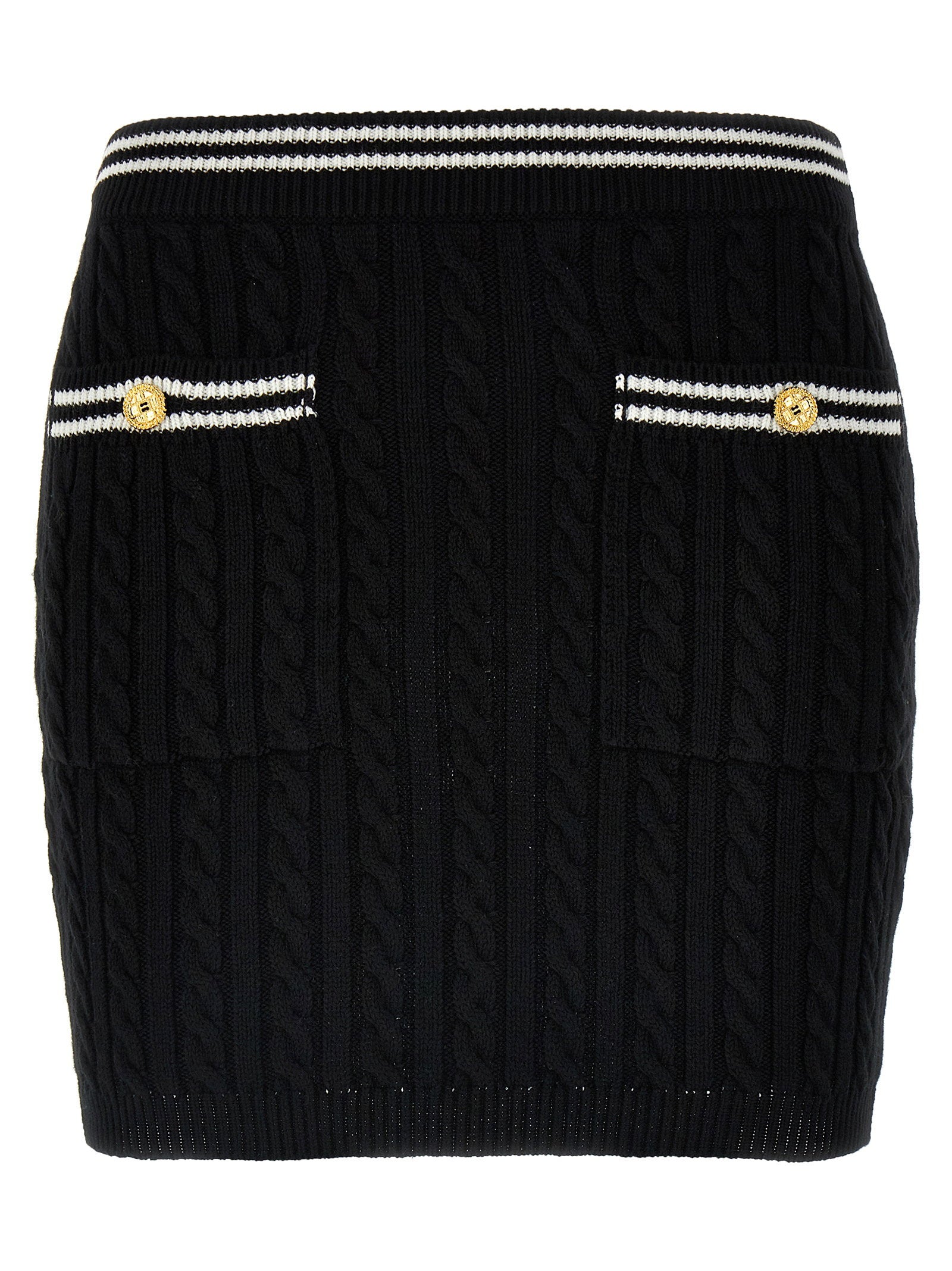 Alessandra Rich Braided Skirt – 100% cotton