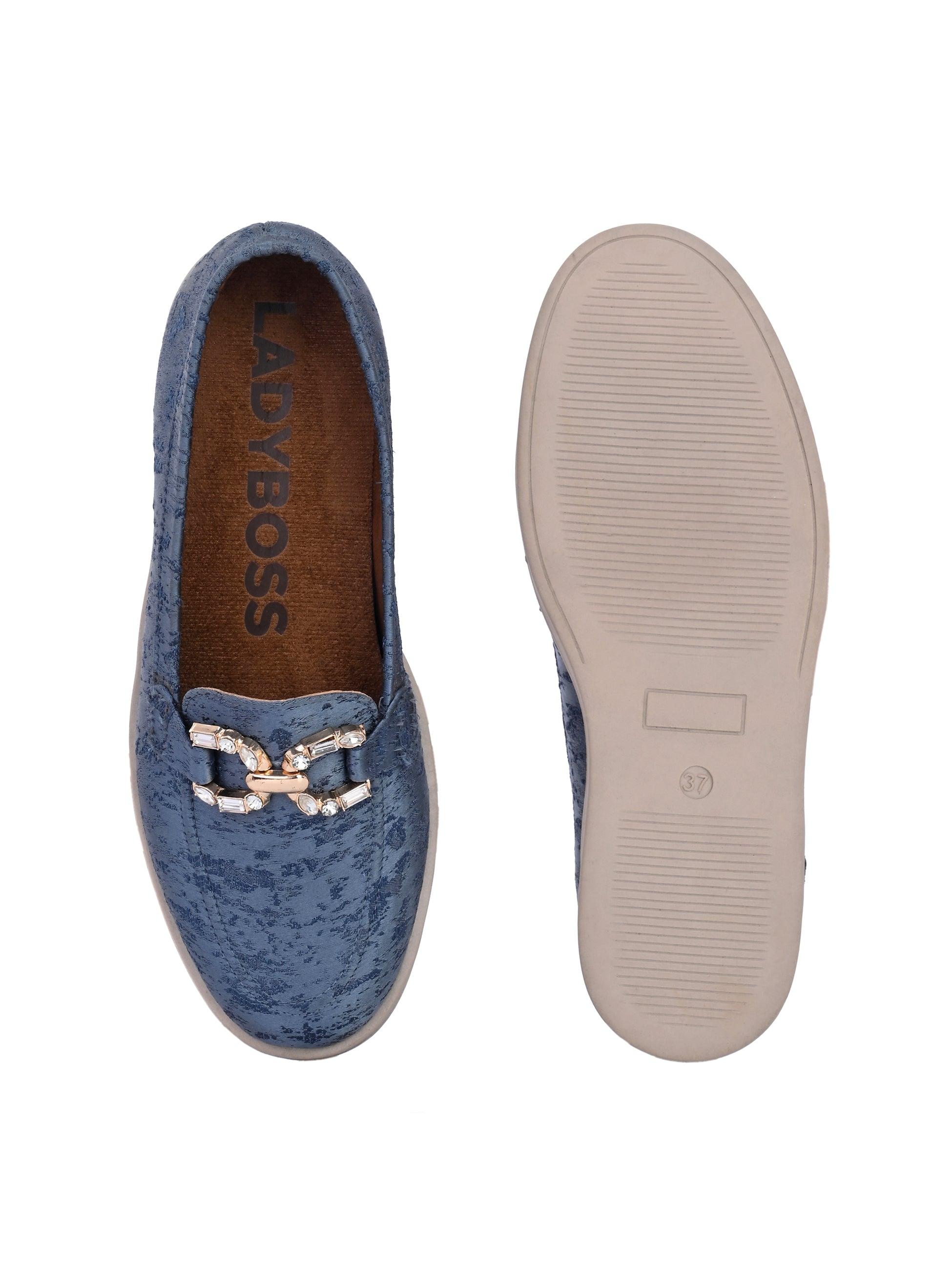 ladybossbyegoss Blue Diamond Casual Loafers by Lady Boss - view 8
