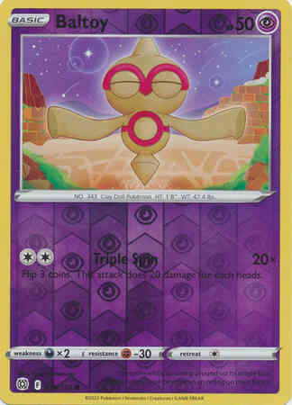 Common swsh9-058 reverse – Pokémon Baltoy - 058/172 - Common [swsh9-058] [Reverse Holo]