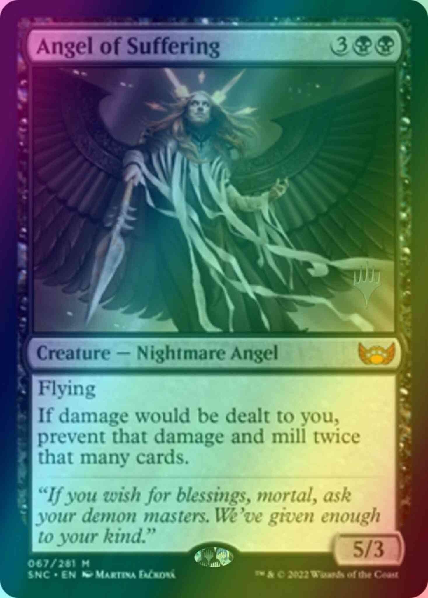 Magic Angel of Suffering [Promo Pack] [67p] [Streets of New Capenna: Promos] [Foil]