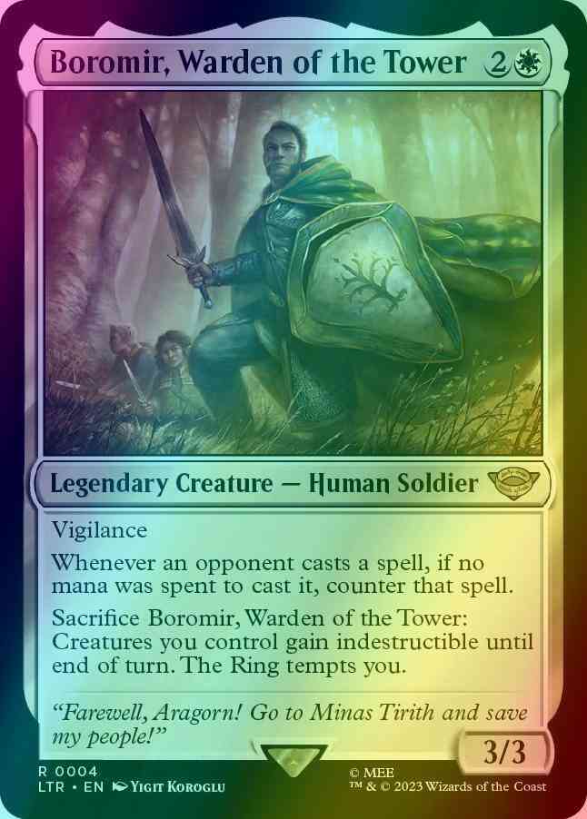 4 the lord – Magic Boromir, Warden of the Tower [4] [The Lord of the Rings: Tales of Middle-earth] [Foil]