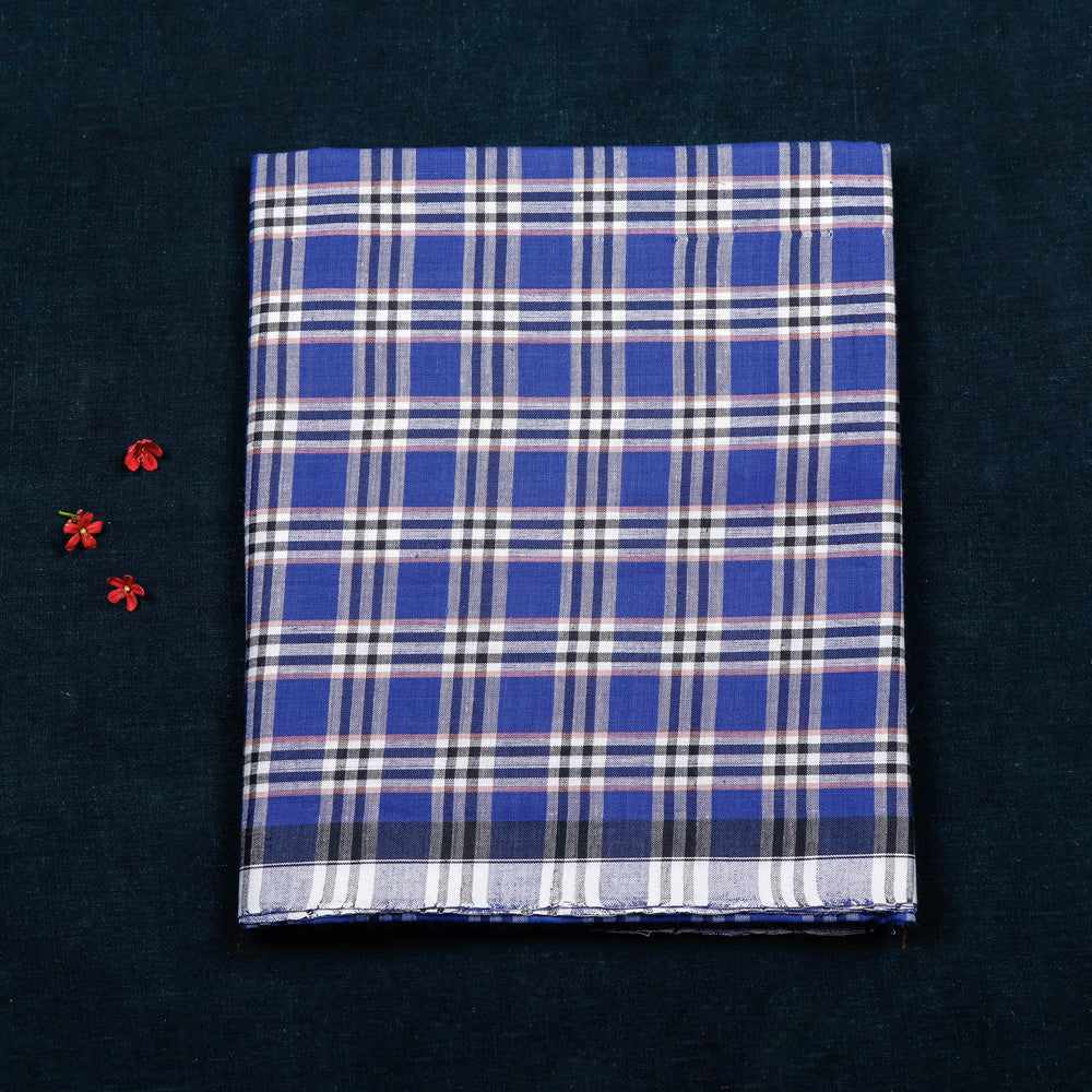 KURIAPPILLY HANDLOOM WEAVERS CO-OPERATIVE Blue - Calicut Kuriappilly Pure Handloom Cotton Lungi