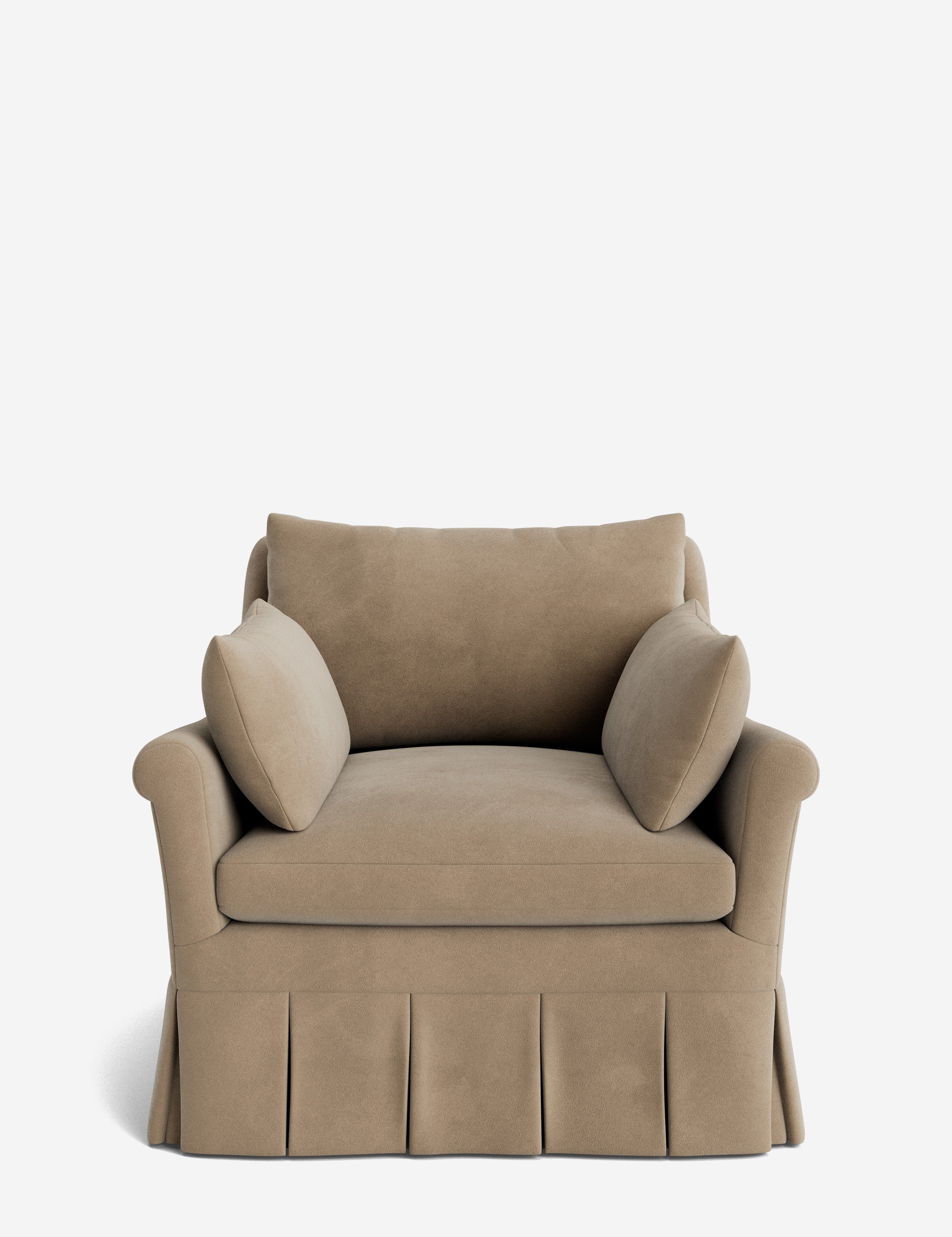 Lulu and Georgia Portola Rolled Arm Luxe Depth Pleated Chair - view 15