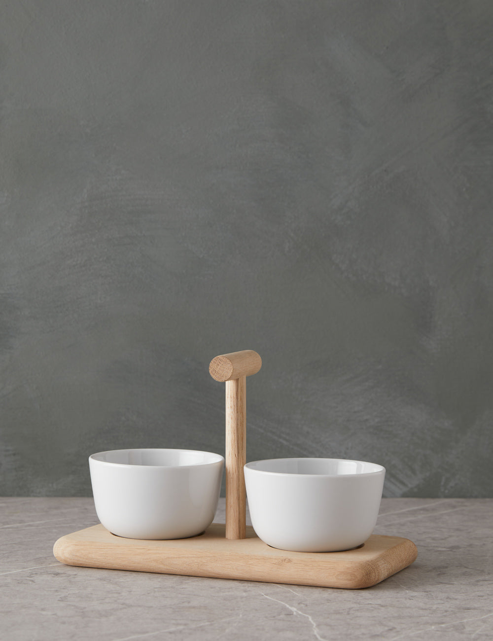 Lulu and Georgia Dine Duo Condiment Set + Oak Base by LSA International