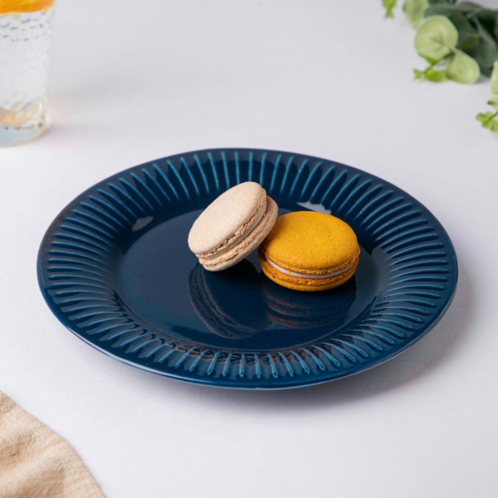 Nestasia Royal Snack Plate Blue Small 8.5 Inch