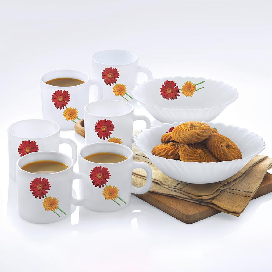 My Borosil Larah by Borosil Zinnia Snack Set w Mugs