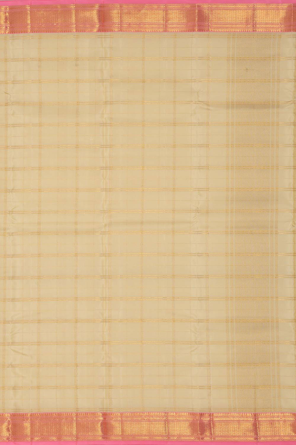 Kalanjali Kanchi Silk Ivory Cream Traditional Dhoti With Kanduva (8 X 4) - view 2