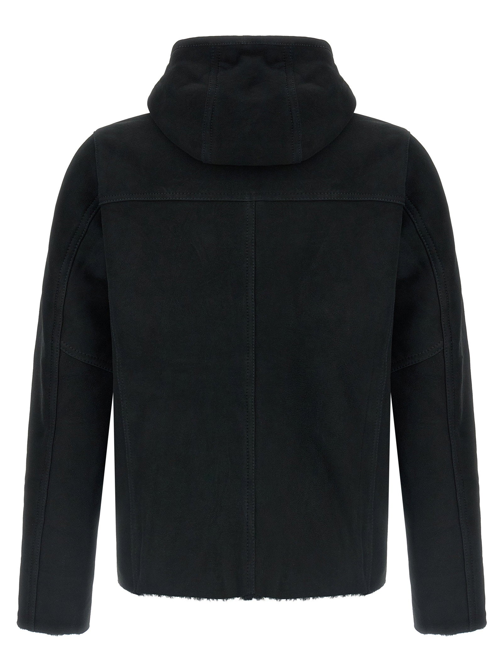 Giorgio Brato Velour Leather Hoodie - view 2