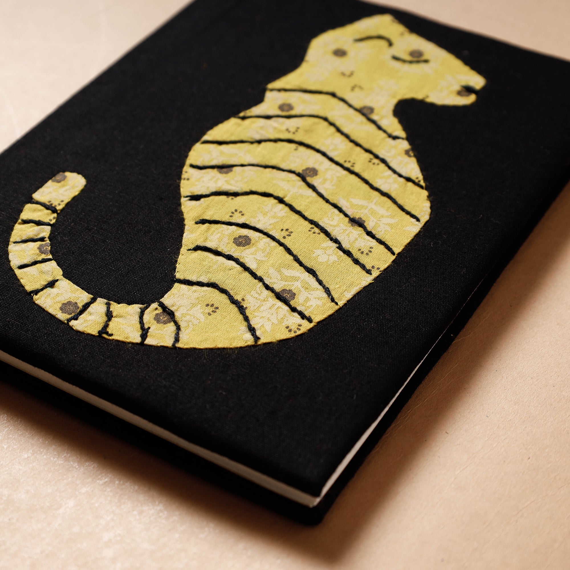 PURKAL STREE SHAKTI SAMITI Black - Handmade Applique Work Notebook (8 x 6 in) - view 2