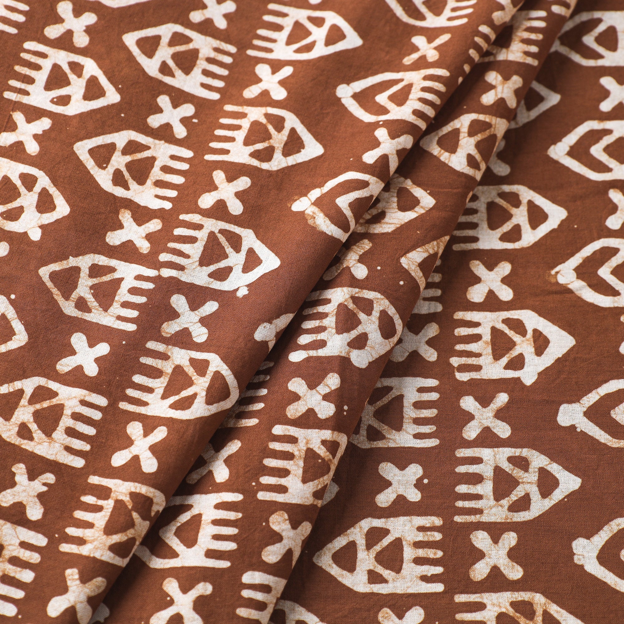 BATIK BY MD. SHARIFF Brown - Hand Printed Cotton Batik Fabric 36 - view 2