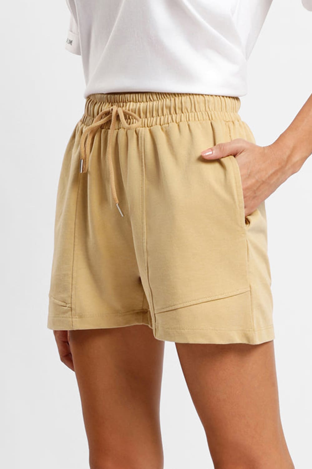 Nobero Pin-tuck Women Shorts – Parchment