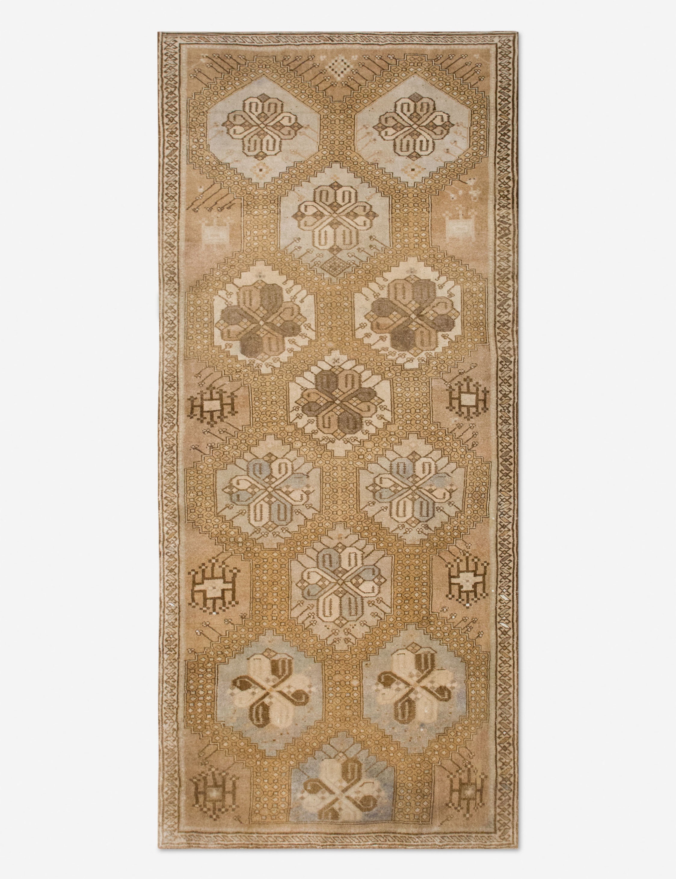 Lulu and Georgia Vintage Turkish Hand-Knotted Wool Runner Rug No. 300, 5'10" x 12'8"
