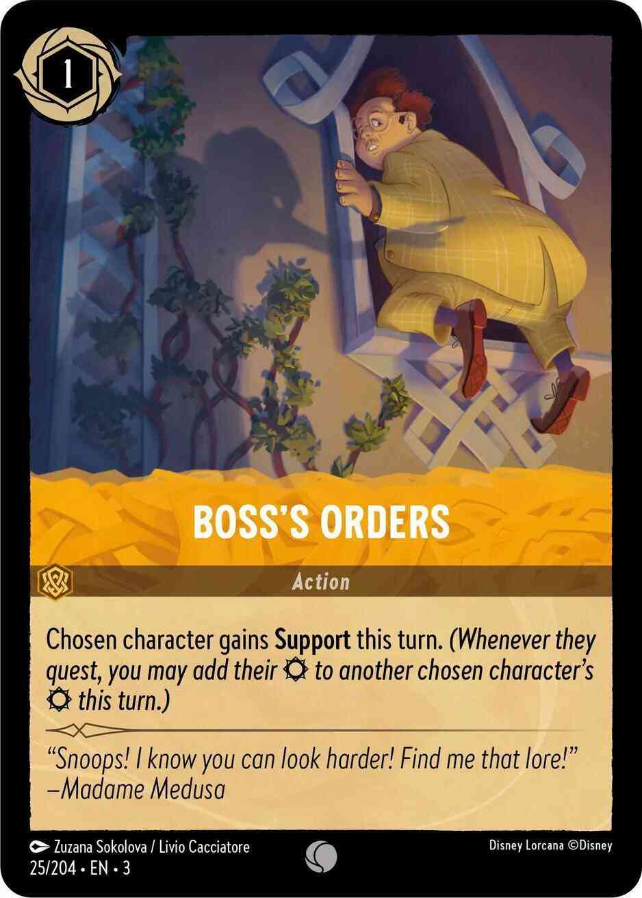 Lorcana Boss's Orders - 25/204 [Into the Inklands] [Non-Foil]