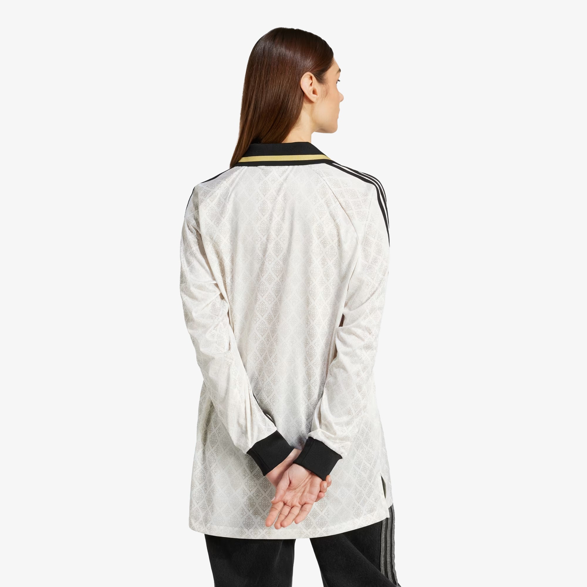 Adidas Originals | RETRO SPORTS CRICKET-INSPIRED LONG SLEEVE JERSEY { OFF WHITE - view 2