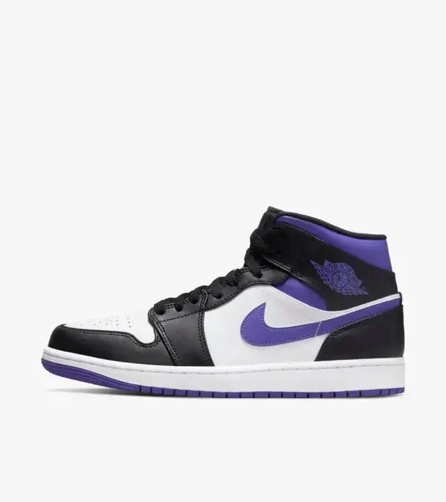 Kicks Machine Air Jordan 1 Mid Metallic Court Purple Sale - view 5