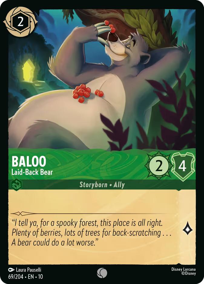 Lorcana Baloo - Laid-Back Bear - 69/204 [Whispers in the Well] [Non-Foil]