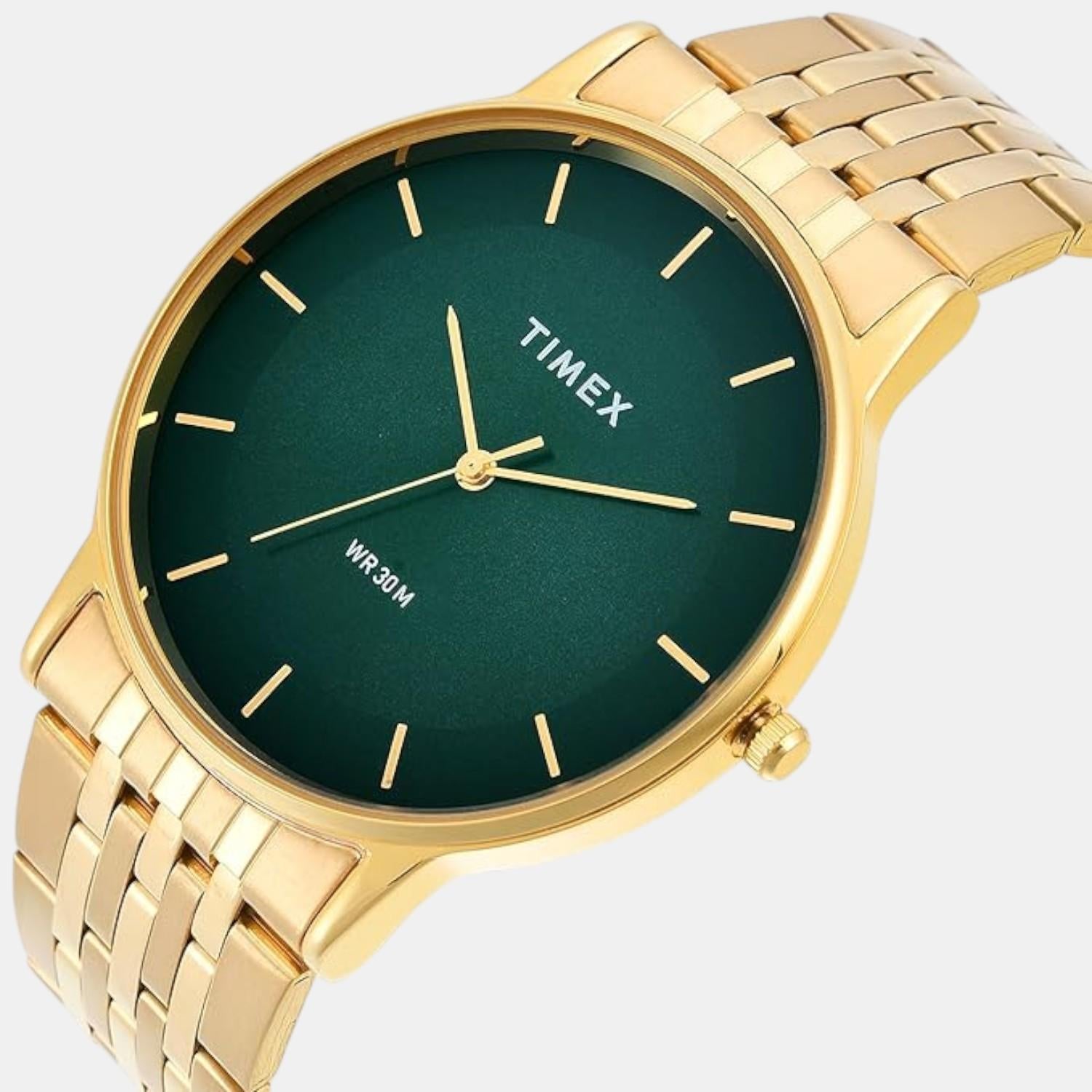 Timex Classics Men Quartz Green Dial Analog Stainless Steel Watch TWTG12004 - view 2