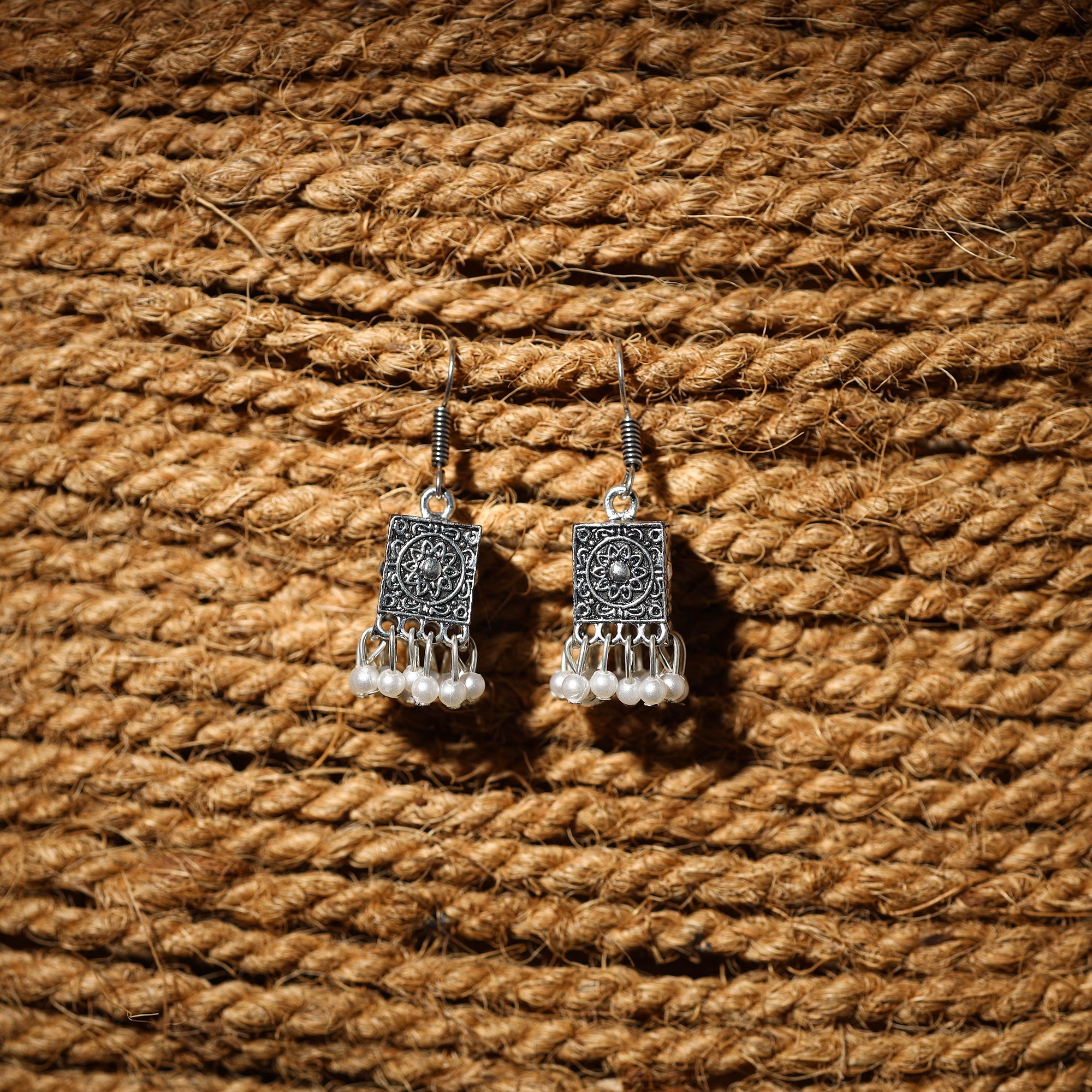 JALPARI Ashifa Handcrafted GS Beaded Jhumki Earrings