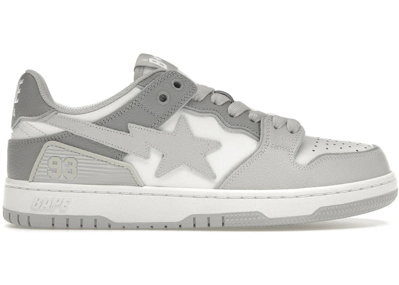 BAPE A Bathing Ape Sk8 Sta #5 White Grey