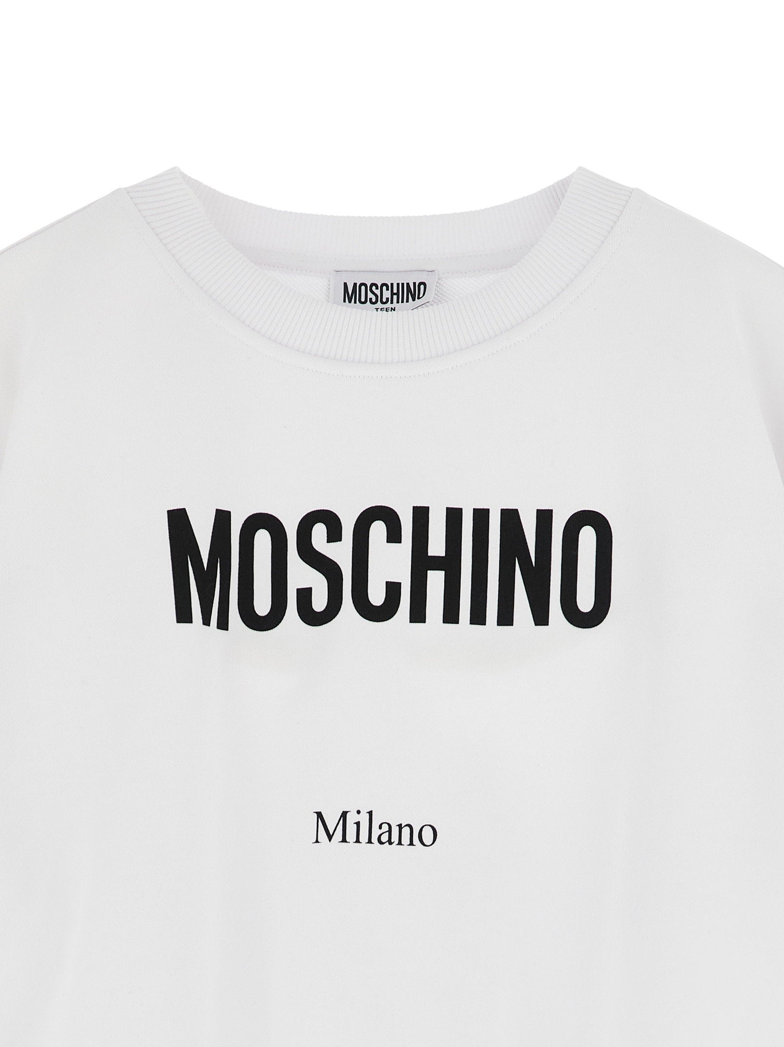 Moschino Kid Teen Logo Lettering Sweatshirt – 100% cotton - view 3