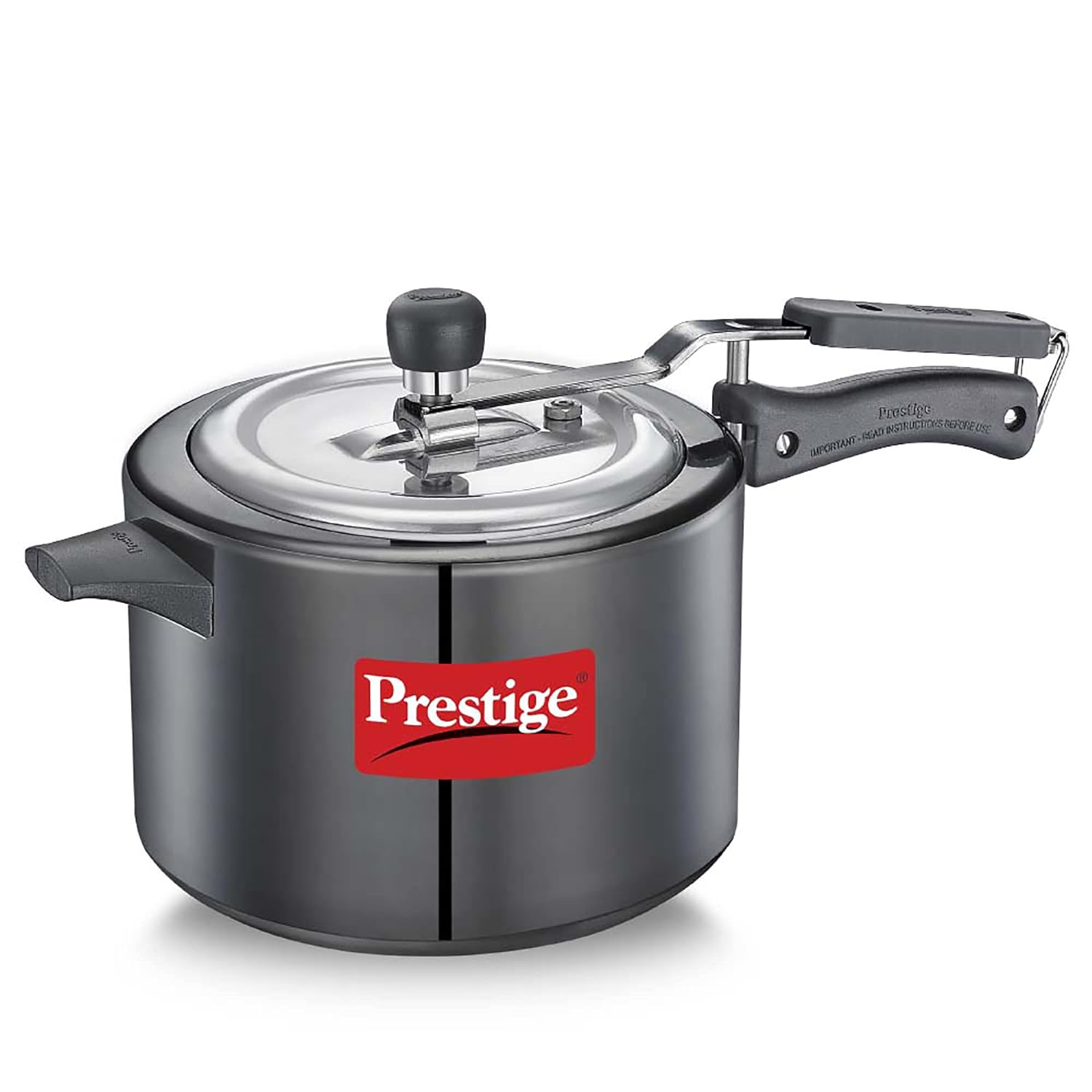 Prestige Nakshatra Duo Plus Svachh Hard Anodised Aluminium Pressure Cooker | Induction Compatible | Black - view 8