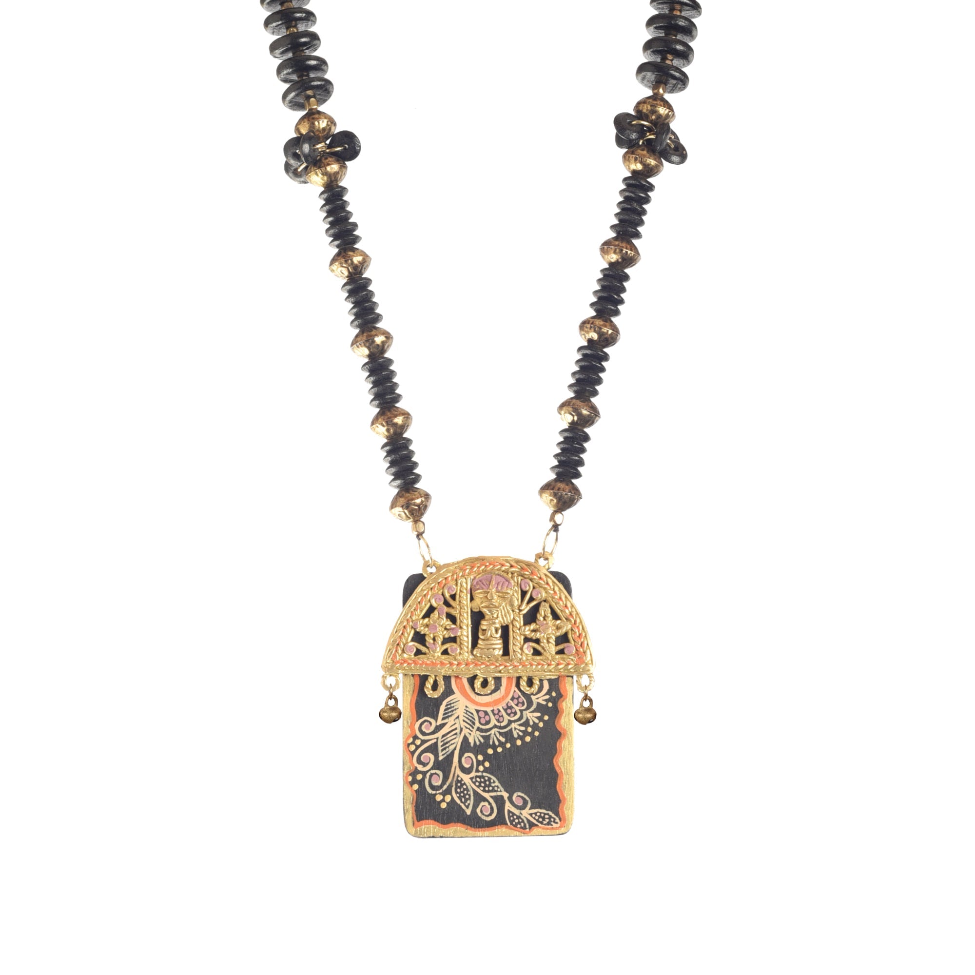 ART CREATIONS BY SUMAN SONTHALIA Black Kingdom Of Nile Handcrafted Necklace - view 3