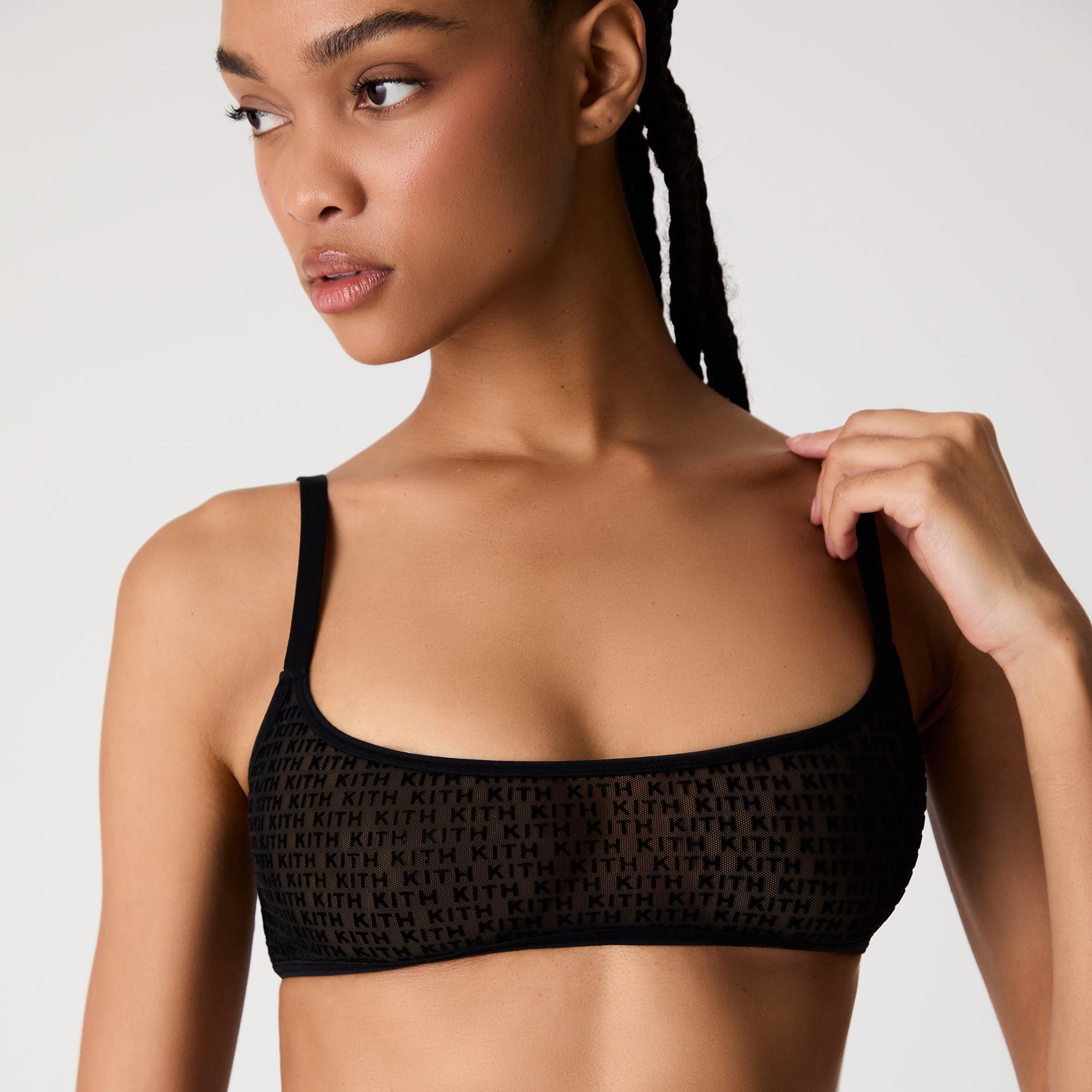 Kith Women Mesh Balconette Bralette - Black - view 2