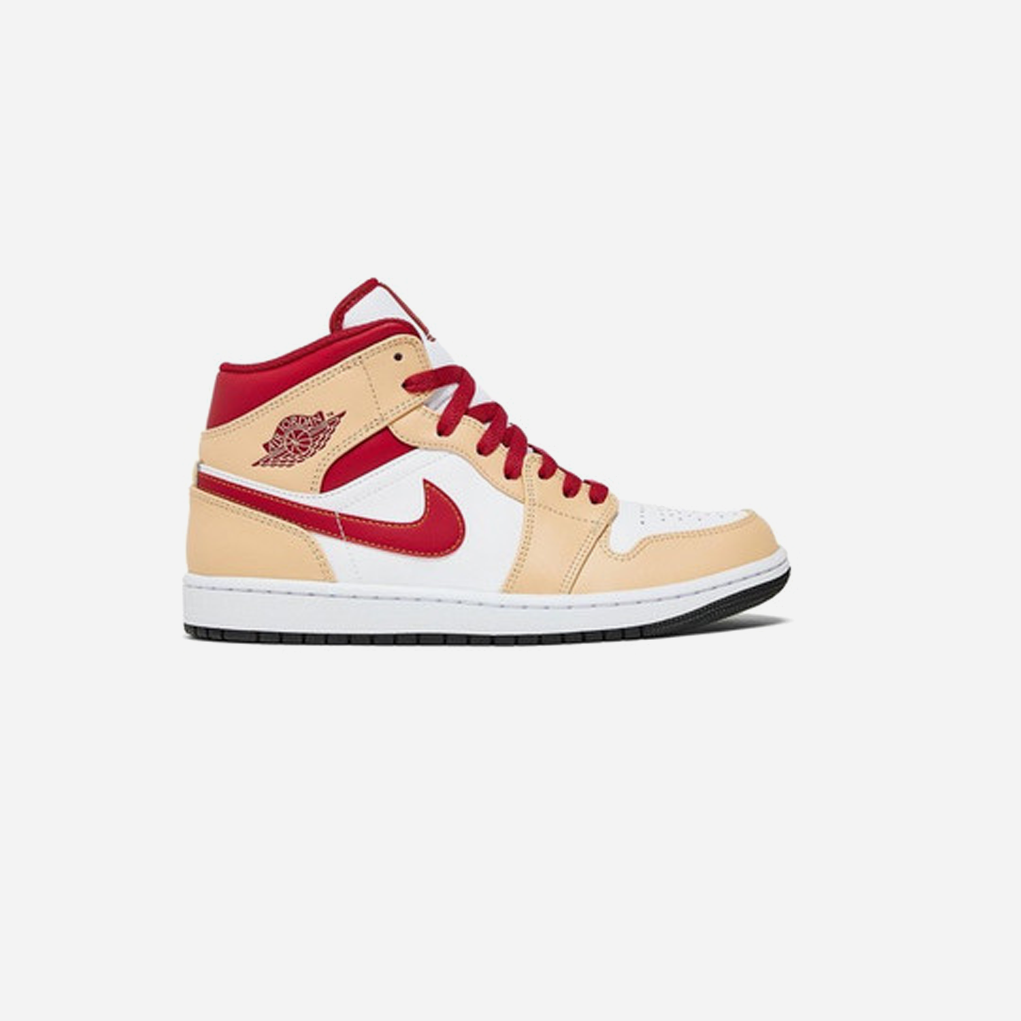Nike Jordan 1 Mid Light Curry Cardinal Men's