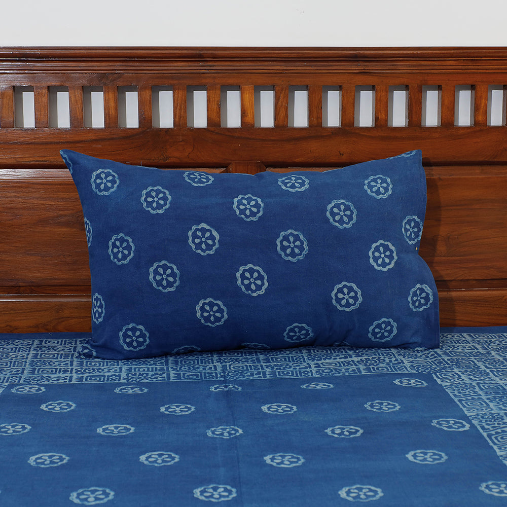 AHA VASTRA HANDLOOM Blue - Akola Block Printing Jhiri Pure Handloom Cotton Single Bedcover (94 x 59 in) - view 2