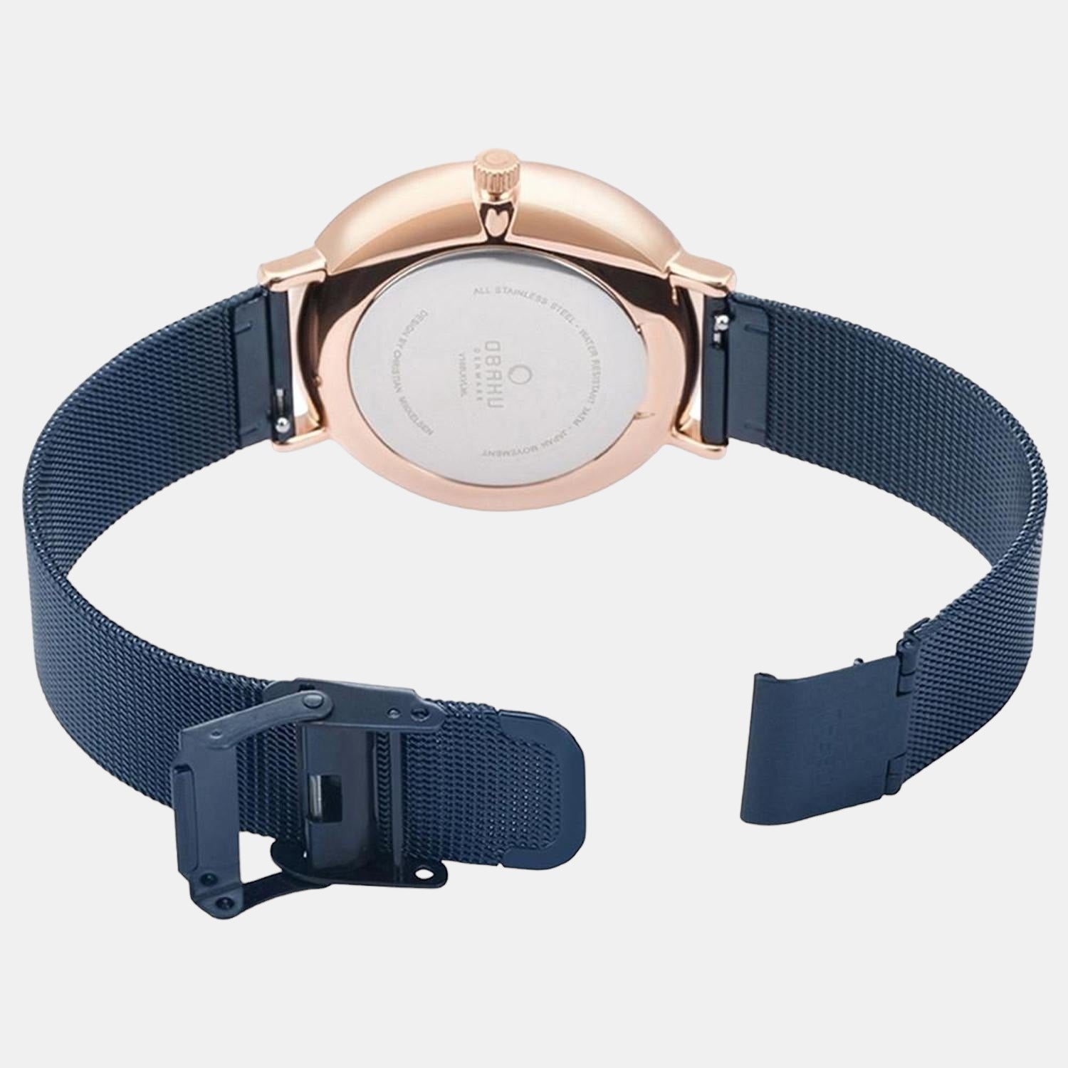 Obaku Ager Men Quartz Blue Dial Analog Stainless Steel Watch V235GXVLML - view 3