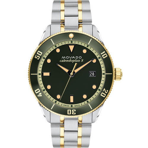 Movado Calendoplan S Green Dial Men 43mm