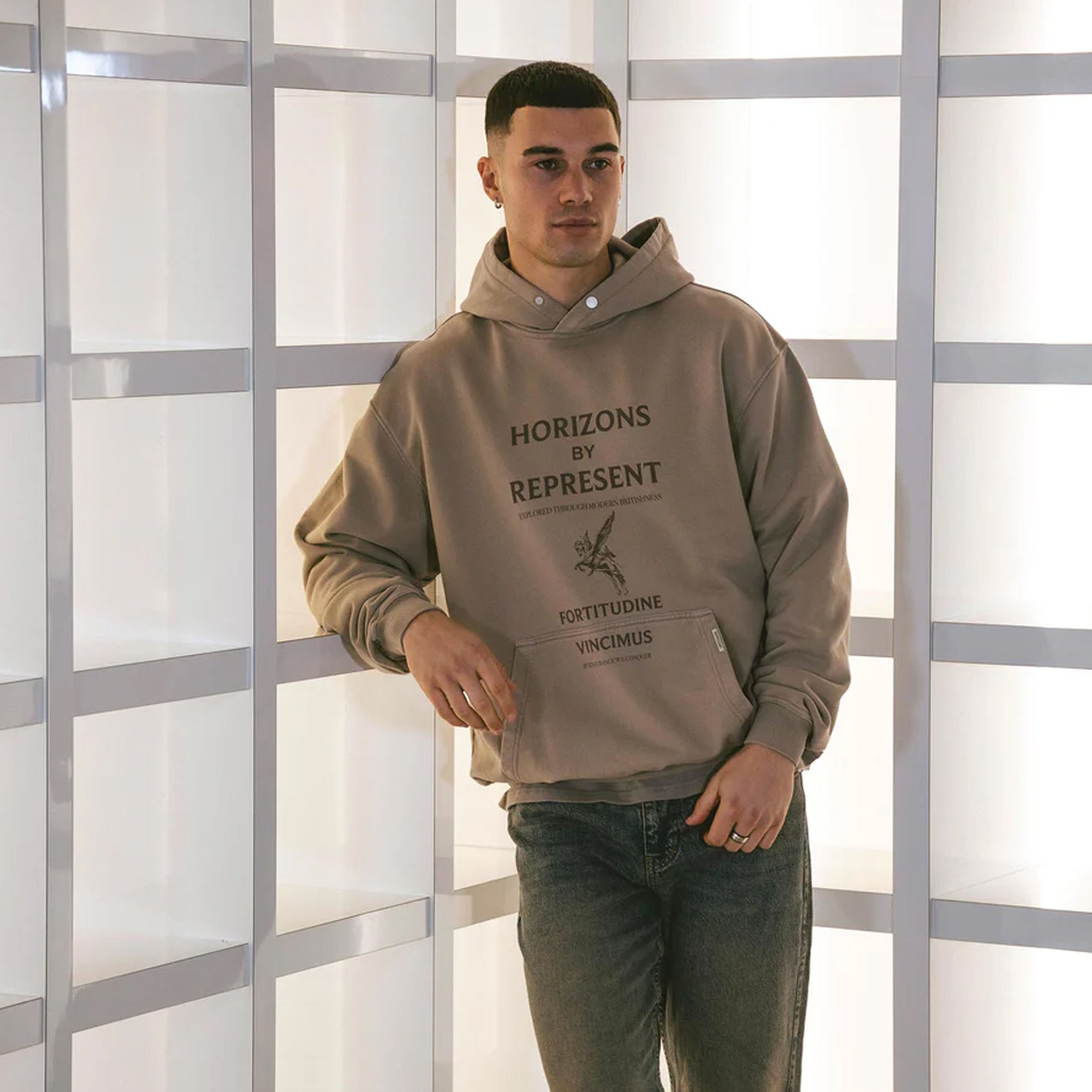 Represent | HORIZONS HOODIE { TAUPE - view 3
