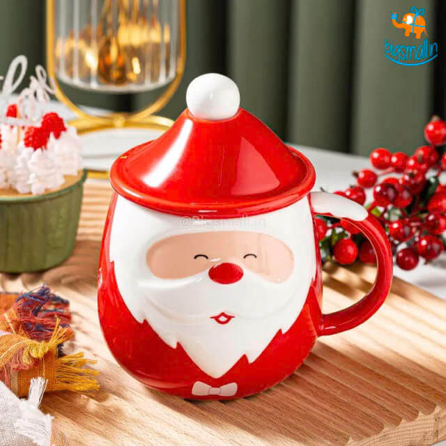 Bigsmall_hmk Santa Mug with Lid & Spoon (Assorted Design) - view 3