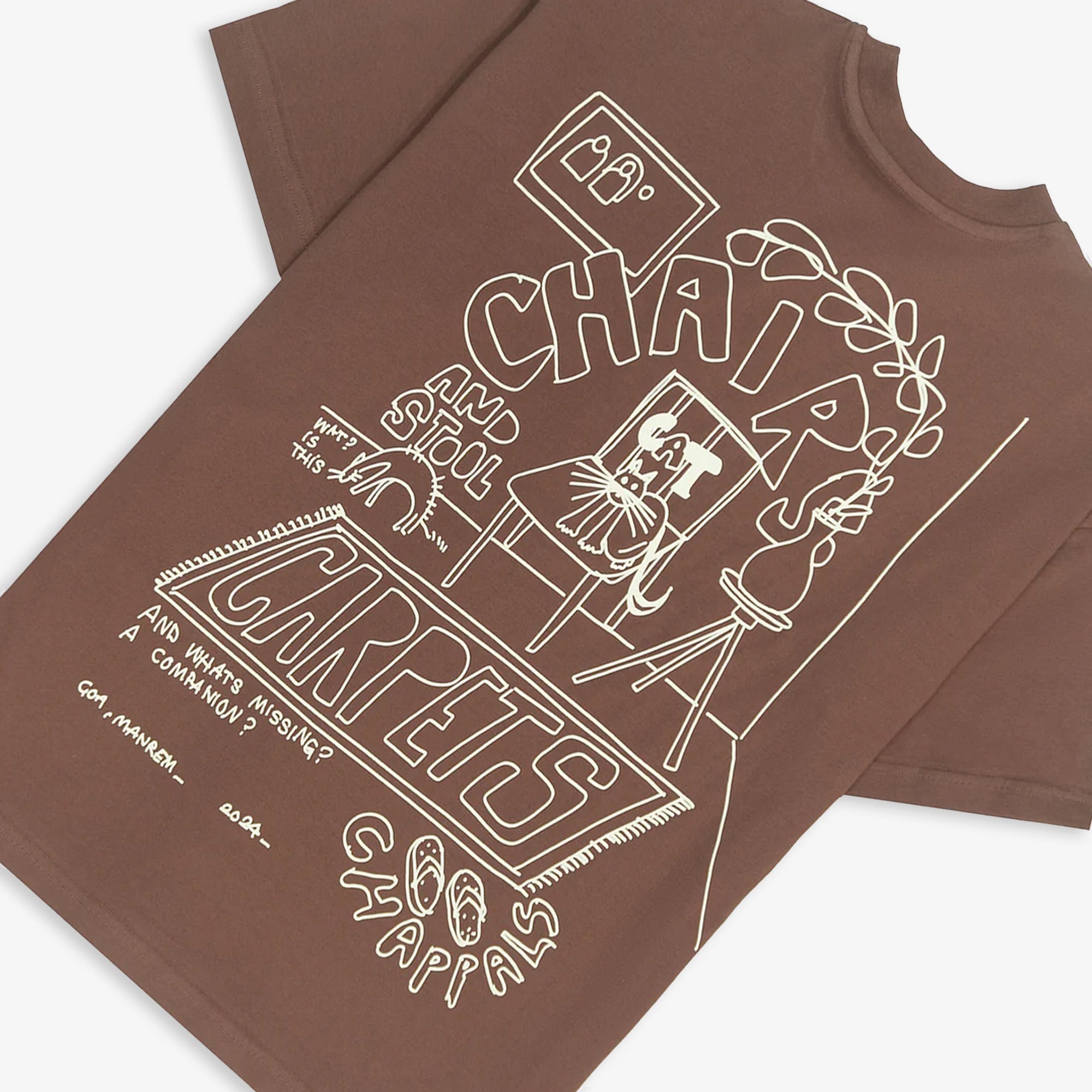 Jaywalking | Cat T-shirt { Brown - view 4